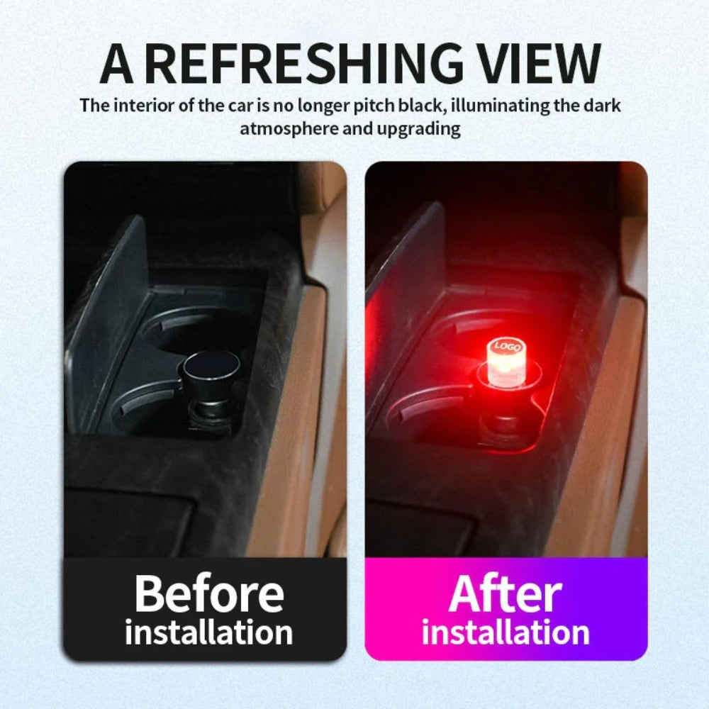 Dekoratívne mini USB LED svetlo do interiéru auta