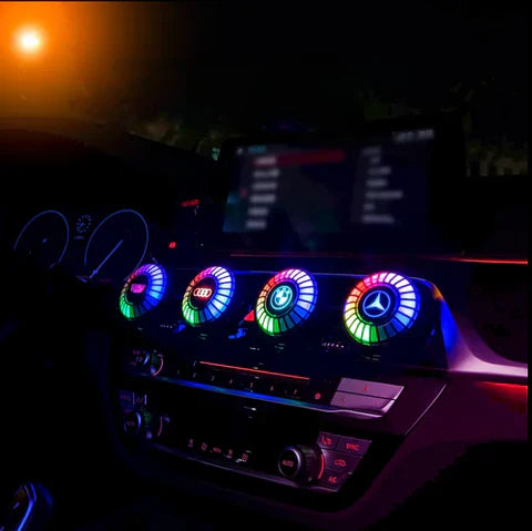 Lampe de voiture LED à rythme musical avec logo (avec diffuseur d'arômes)